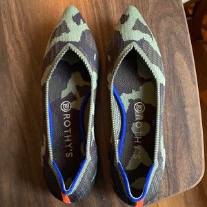 Rothy’s Olive Camo, wonderful, like new condition!